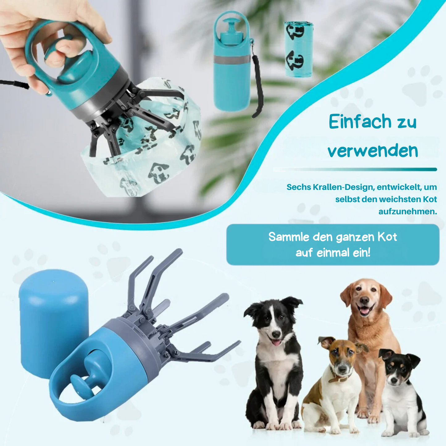 Paket Scooper + 5 Rollen - 75 Müllsacken