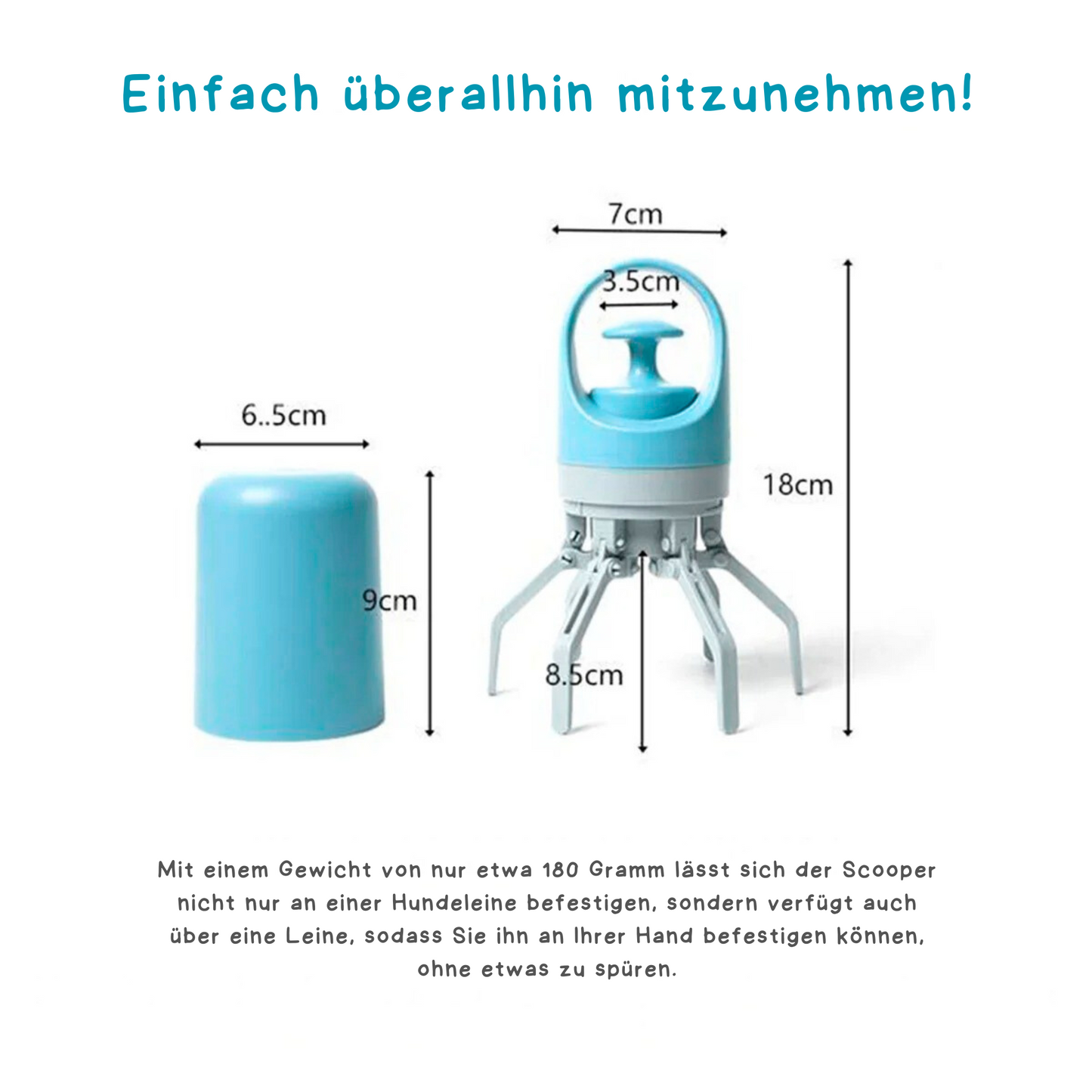 Paket Scooper + 5 Rollen - 75 Müllsacken